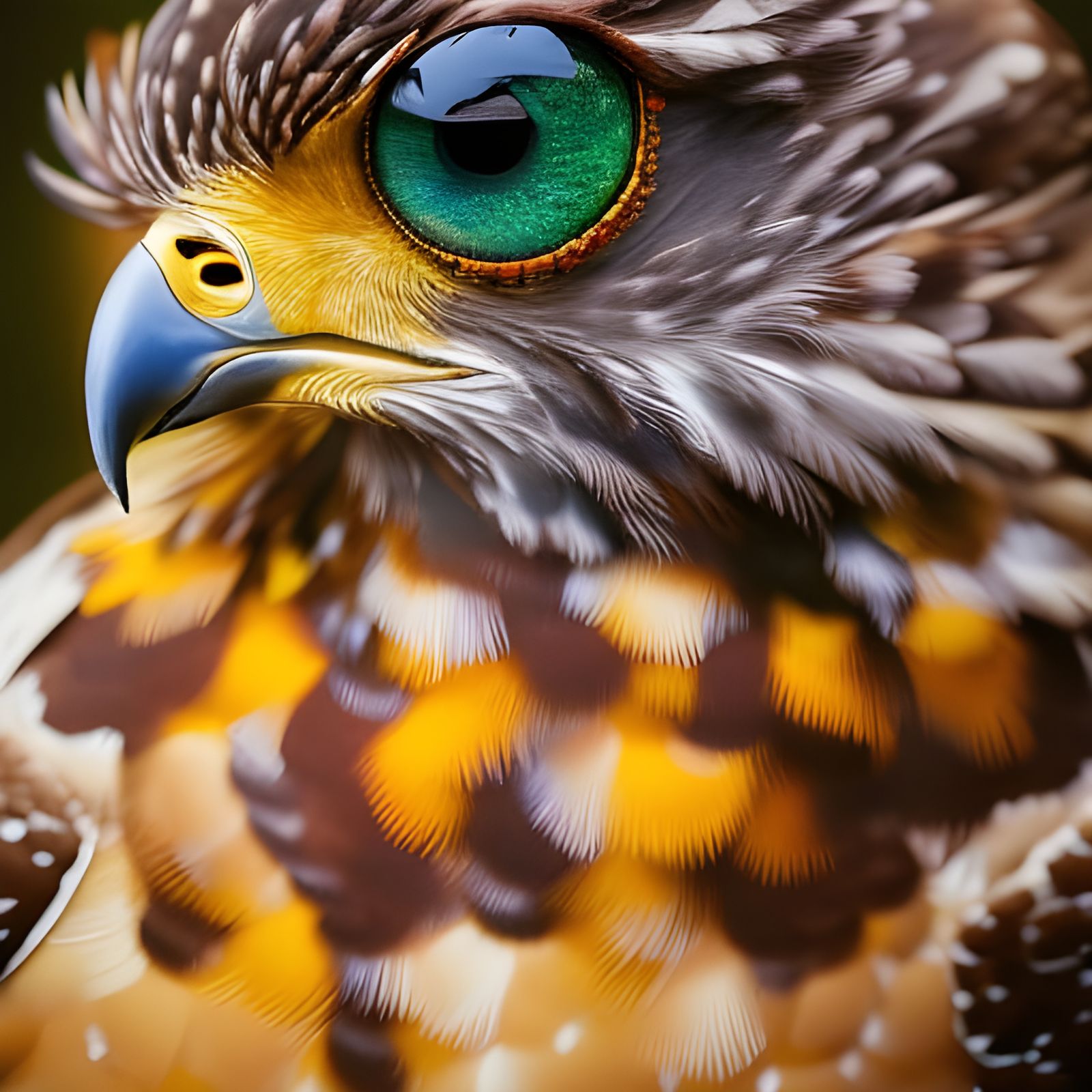 Spectacular Falcon Eyes in Underwater Sunbeams