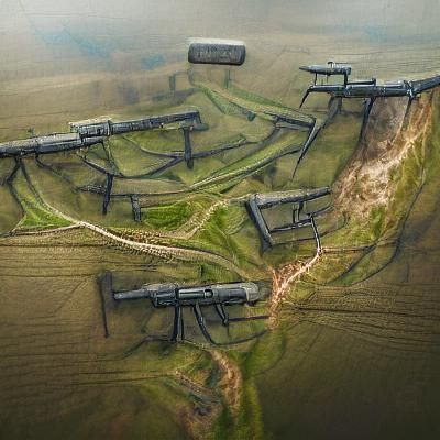 Yorkshire Military Fortification in Digital Art Style