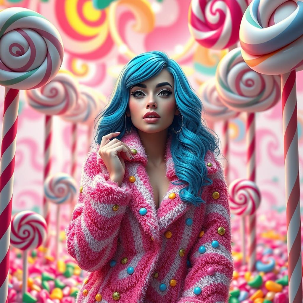 Sugar-Coated Goddess in Whimsical Wonderland