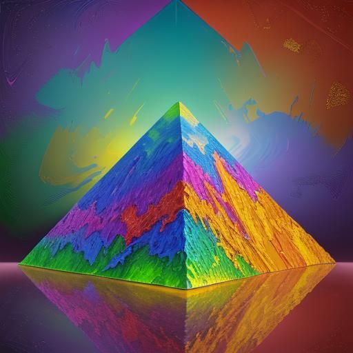 Surreal Futuristic Oil Painting with Glowing Figures