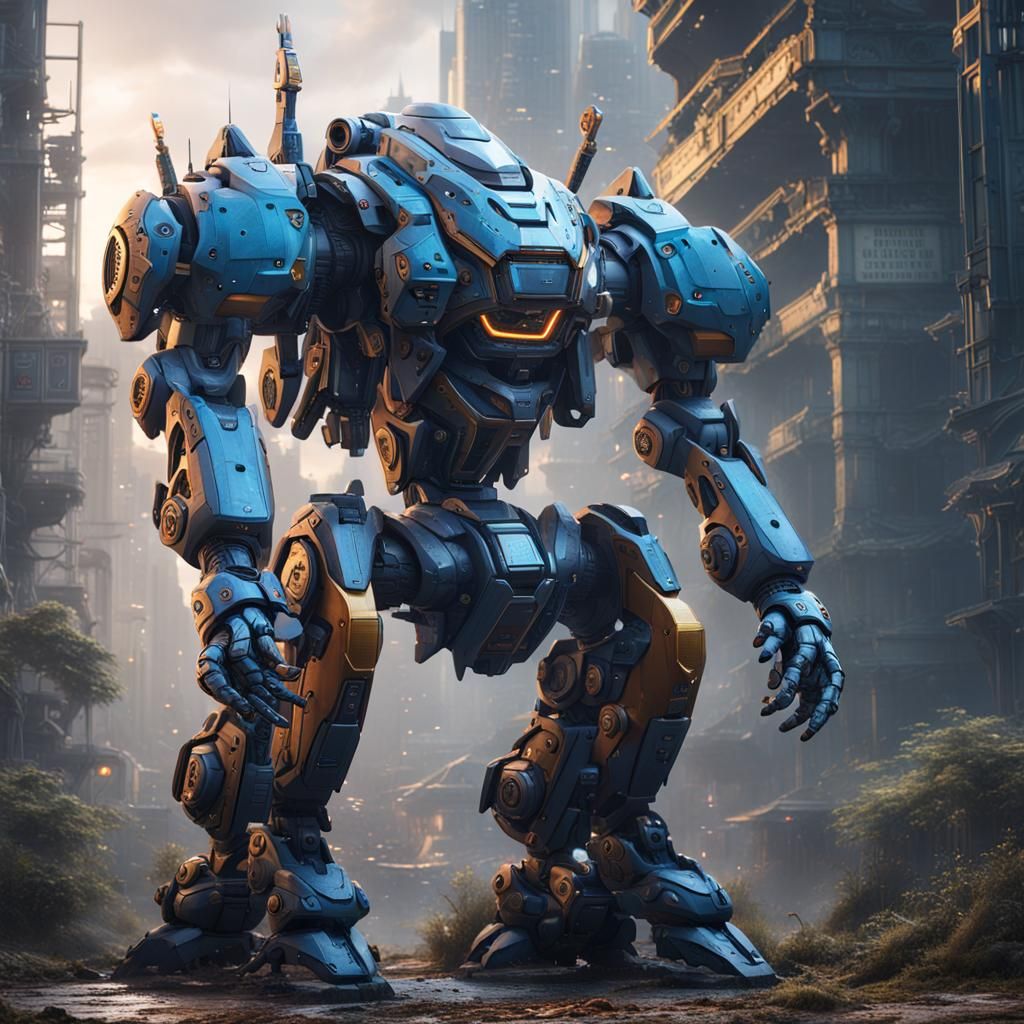 Hyper-Realistic Mecha Donphan: Detailed Fantasy Concept Art
