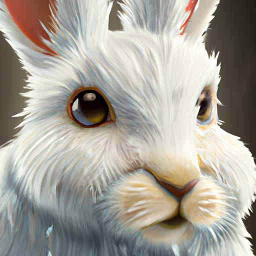 Cute Christmas Bunny: Detailed 8K Gouache Painting