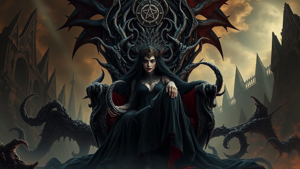 Lilith: Queen of Darkness on Gnarled Throne