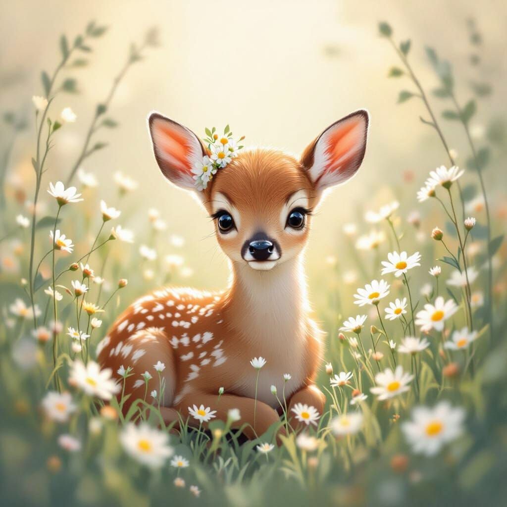 Ethereal Fawn in Dreamy Pastel Colors