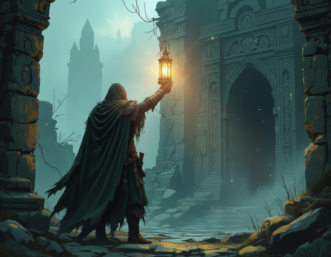 Celtic Warrior in a Lost Elven City