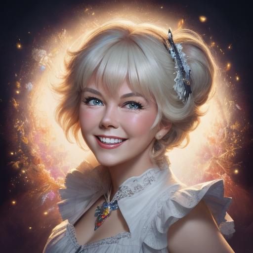 Doris Day Portrait in Manga Anime Style