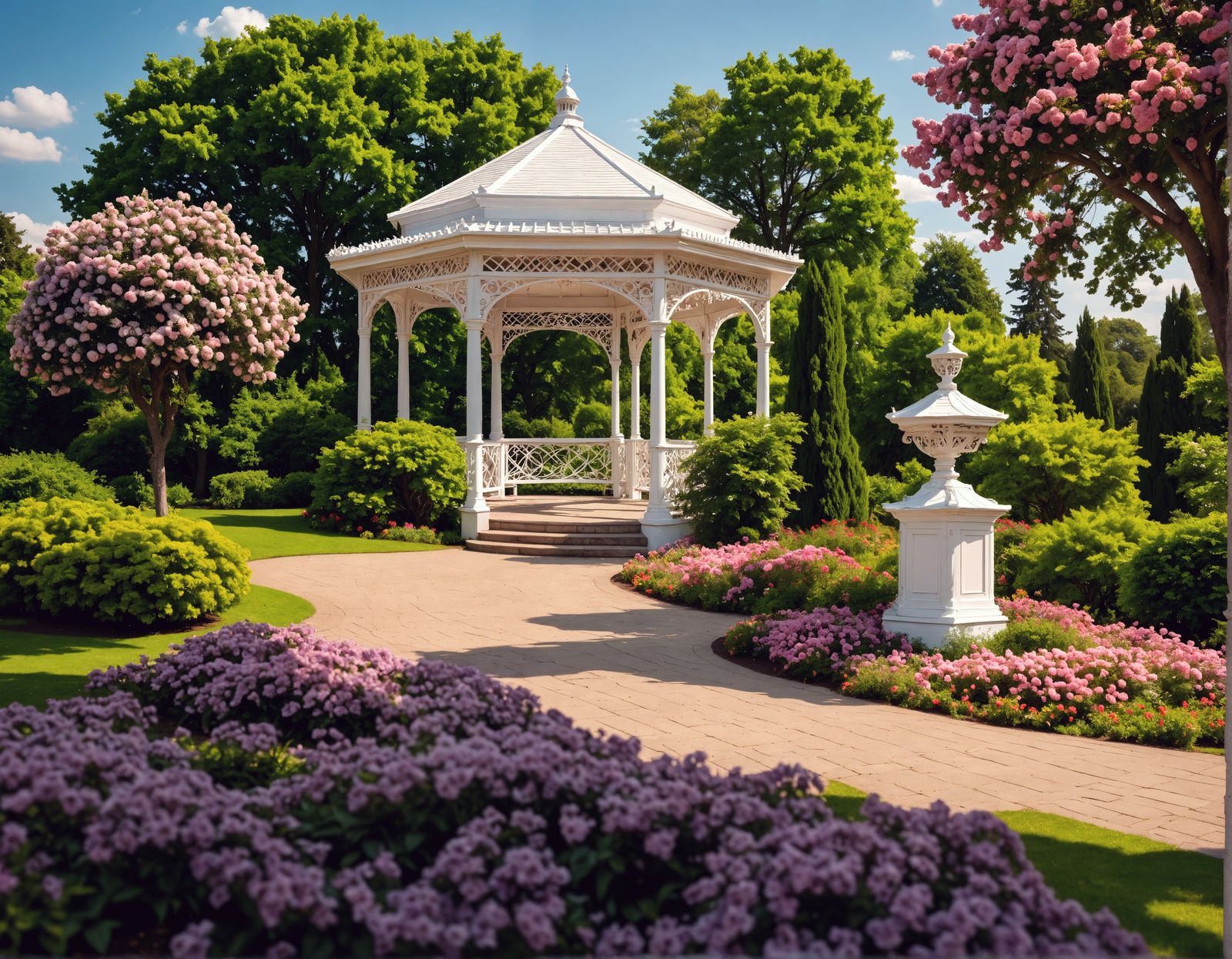 Hyperrealistic Garden Oasis in Cinematic Style