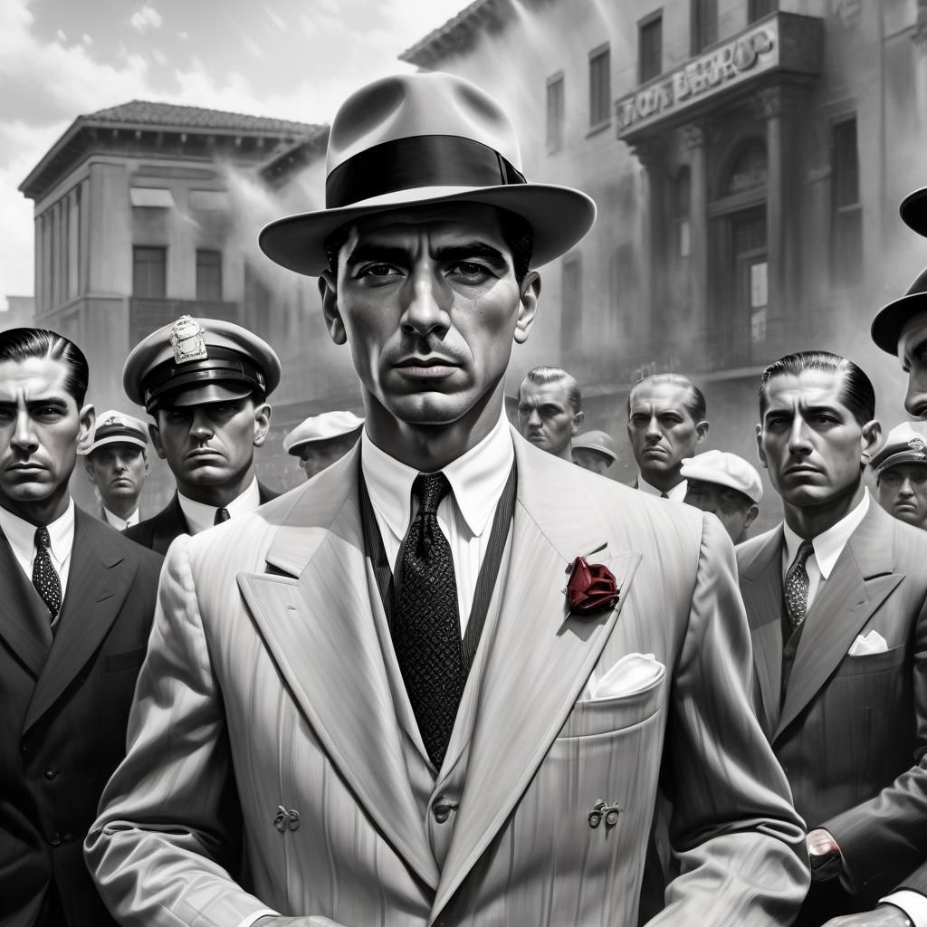 Hyperrealistic Portrait of Lucky Luciano