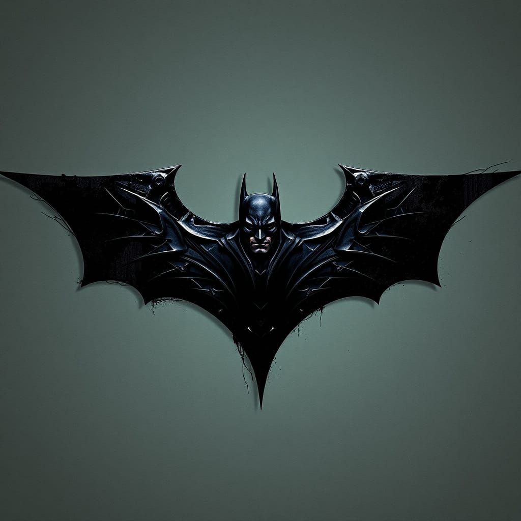 Batman Symbol in Dark Knight Style, Inspired by Noir and Got...