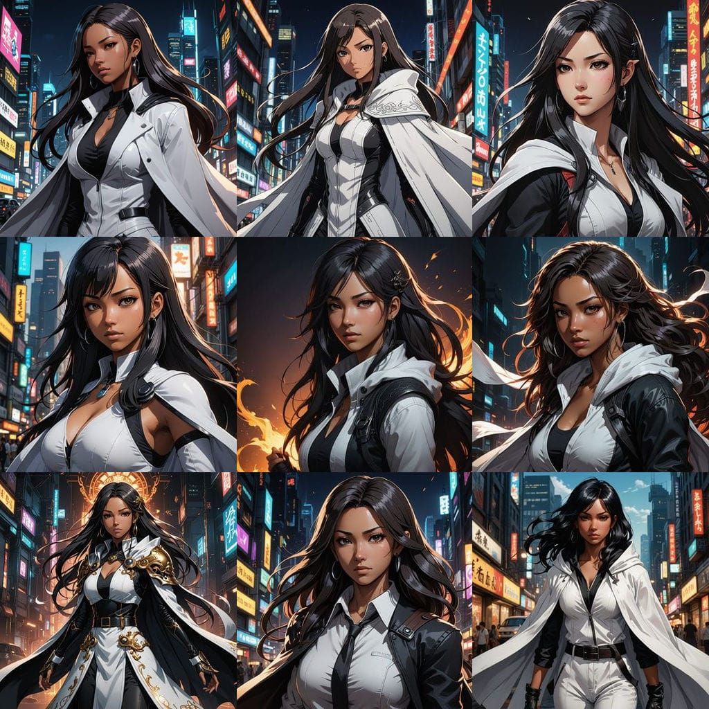 Elegant Teenage Girl in Final Fantasy-Inspired Attire