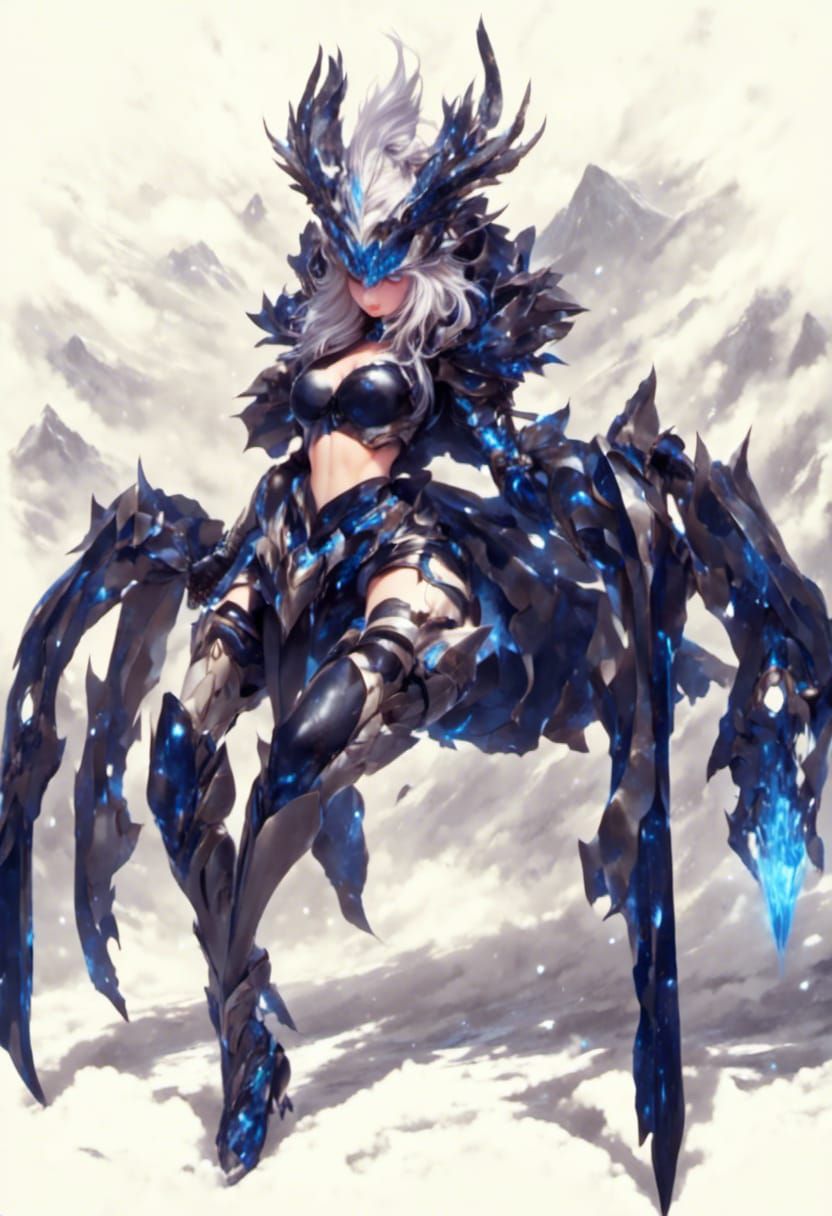 Synthwave Neon Anime Portrait in 3D