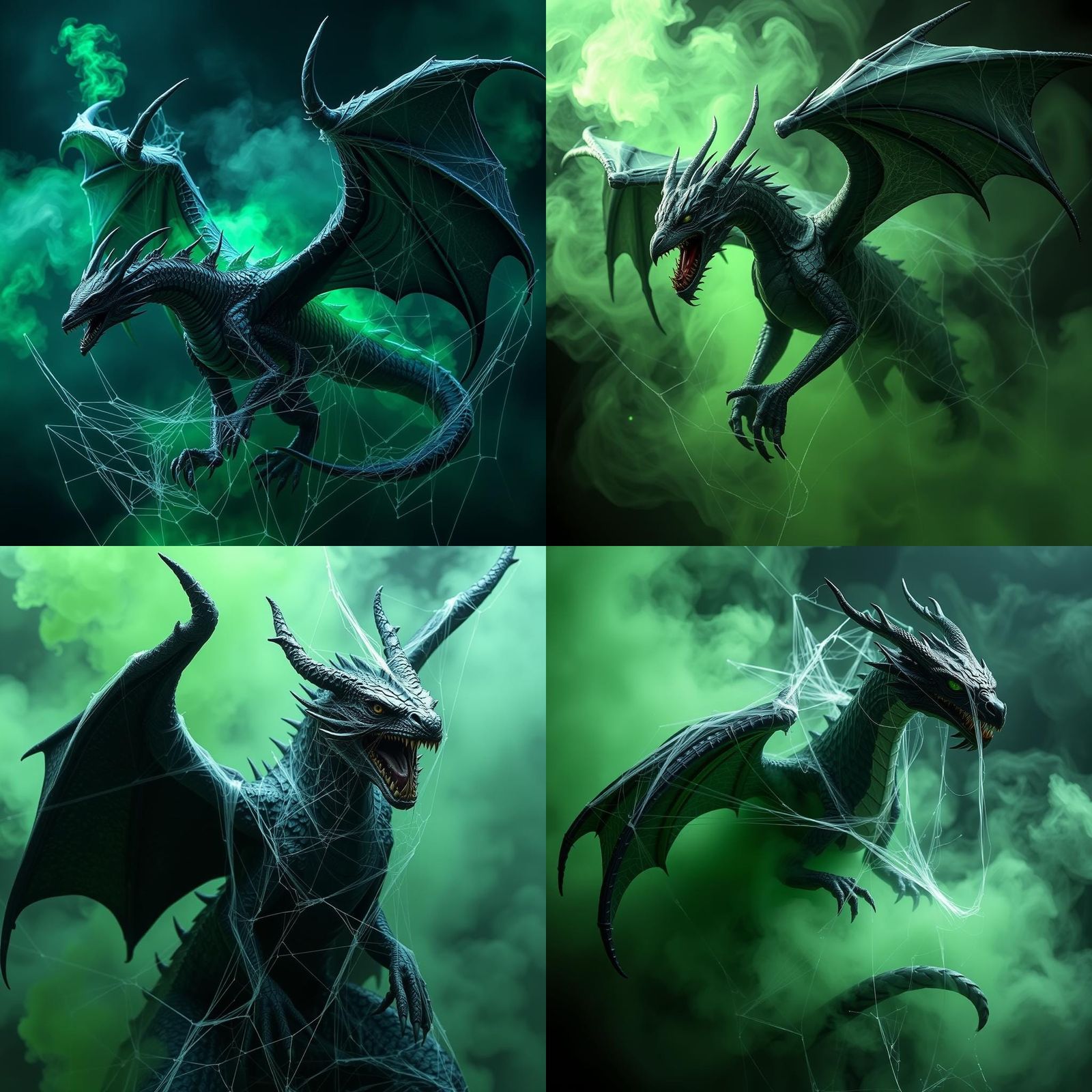 Maleficent Venom Hybrid Dragon with Magical Smoke