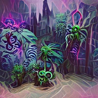 Surreal Eldritch Jungle Landscape