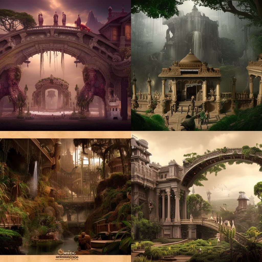 Epic Zoo: Dramatic Maximalist Digital Matte Painting