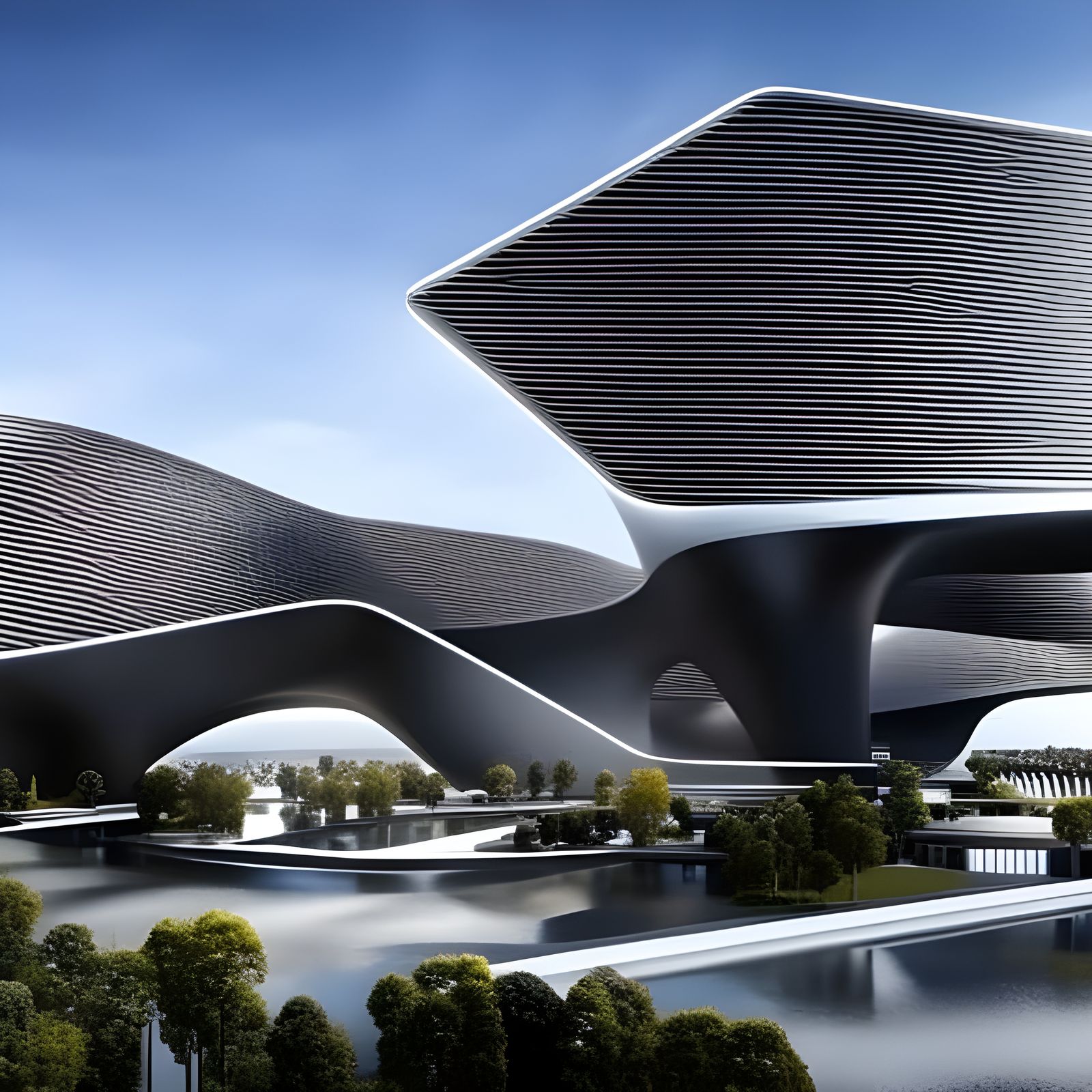 Monumental Architecture in Hyperrealism Style