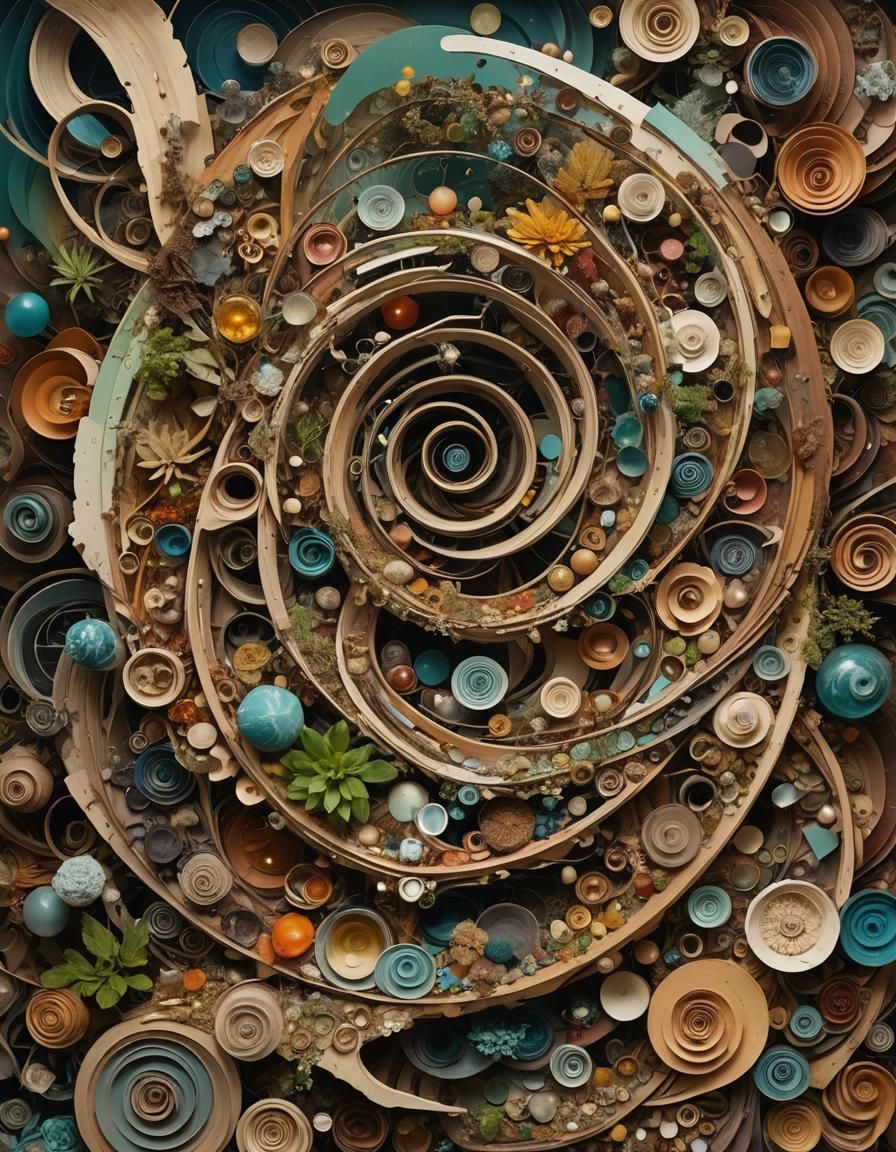 Surreal Vortex of Decaying and Growing Forms