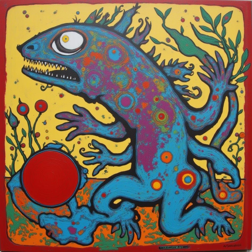 Colorful Abstract Sunburst in Digital Art Style