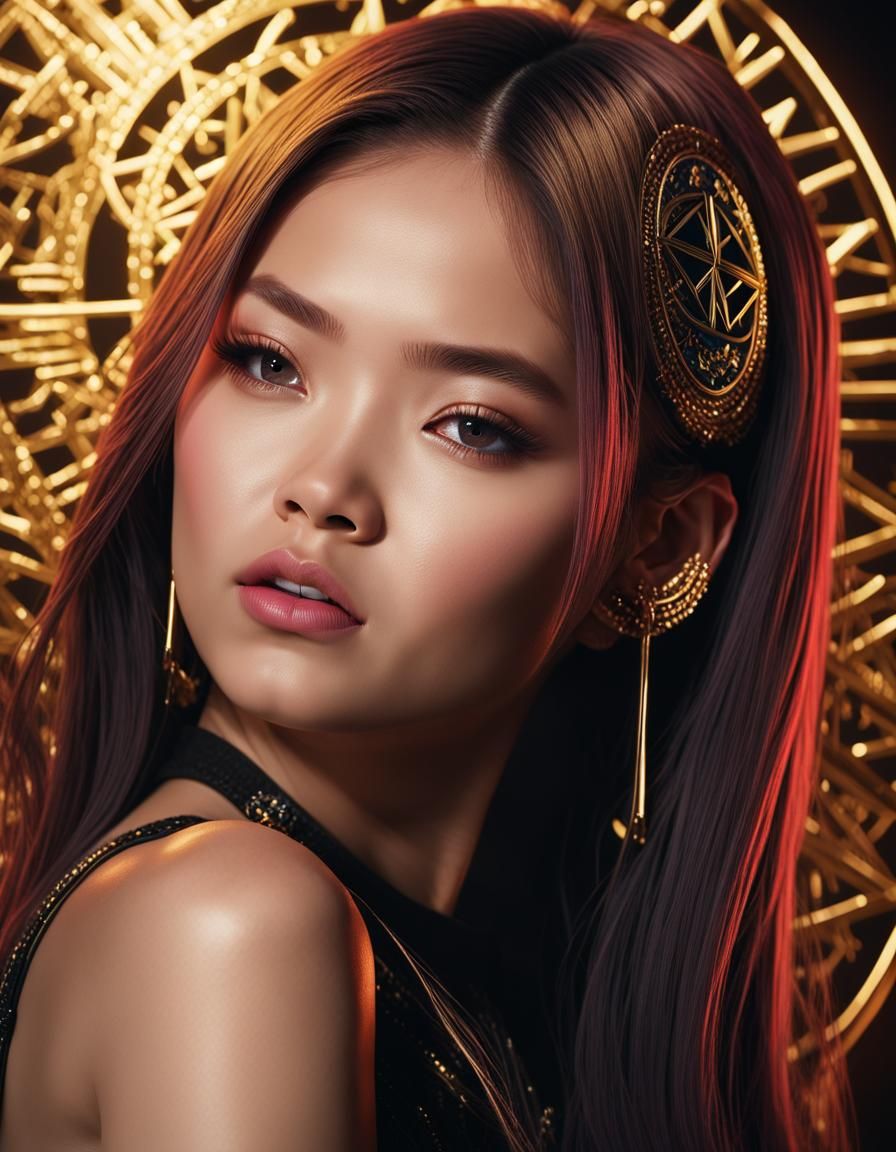 Mystical Portrait of K-Pop Idol in Digital Art Style