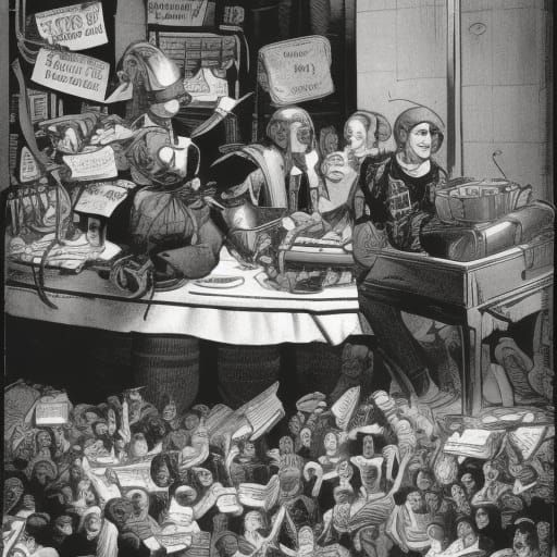 Disturbing Surreal Scene in Dark Fantasy Aesthetic