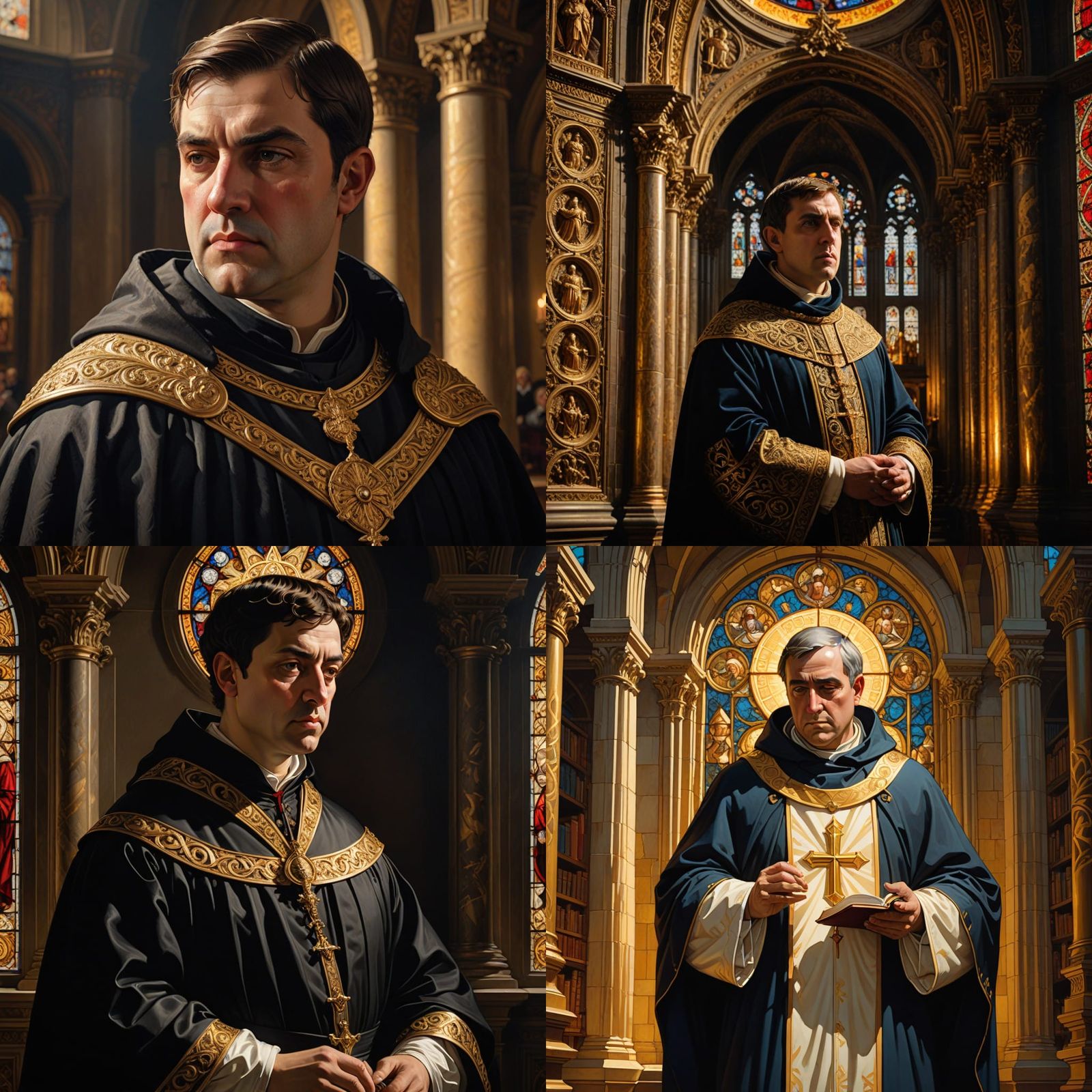 Philosophical Warrior St. Thomas Aquinas as a Chiseled Hero