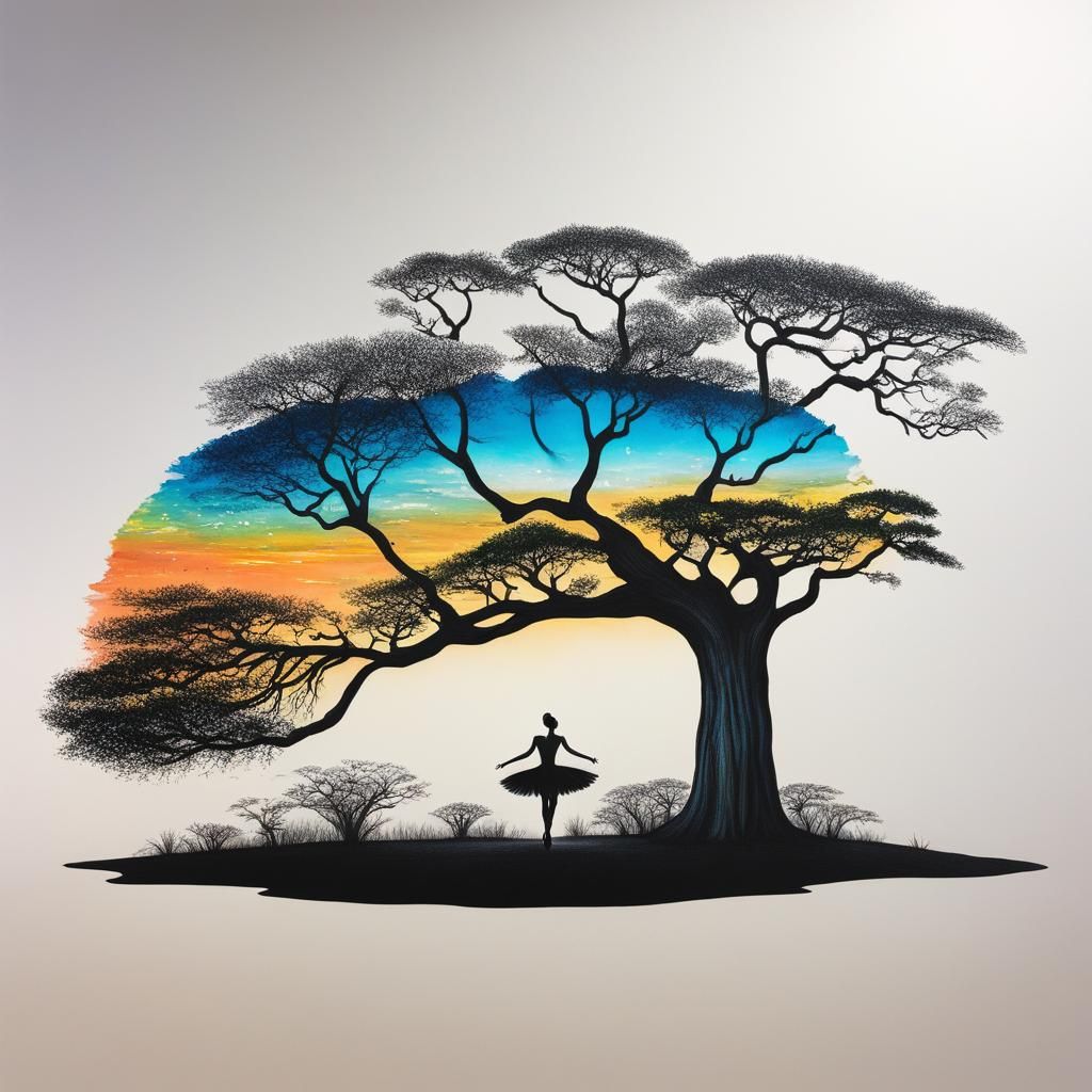 Ballerina in Savannah, Double Exposure Street Art