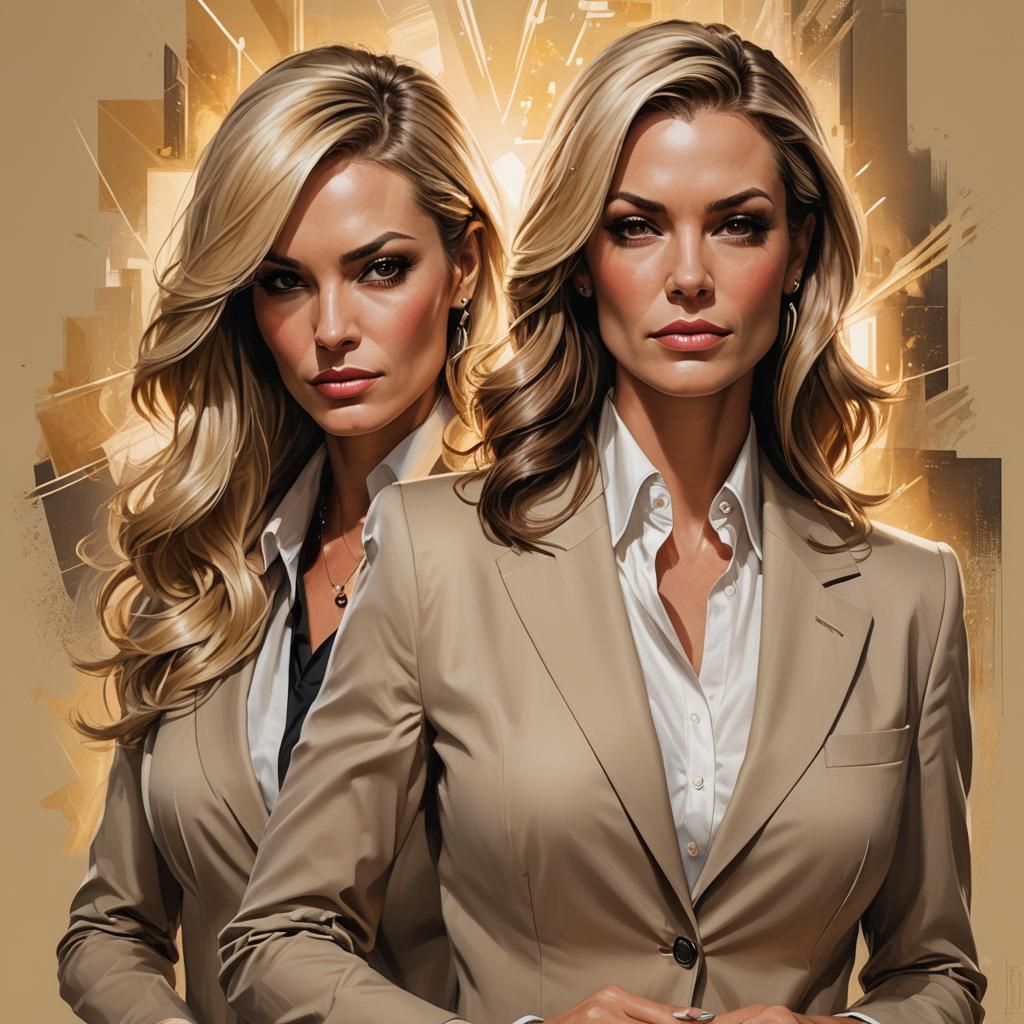 Gangsta Chic CEO Portrait in Artgerm and Mucha Style