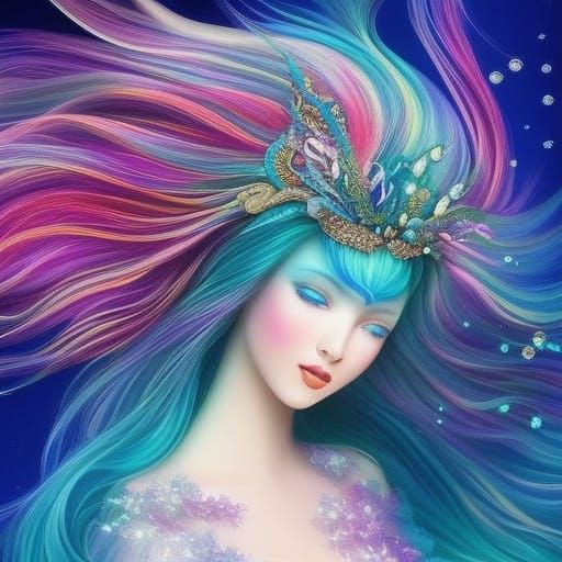 Enchanted Mermaid in Mystical Underwater Kingdom