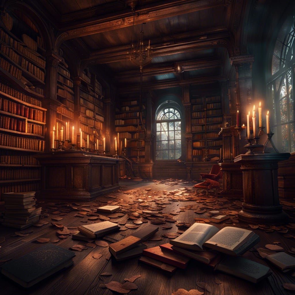 Mysterious Ancient Library Interior in Unreal Engine 5