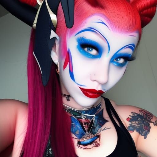 Harley Quinn and Venom Hybrid Character