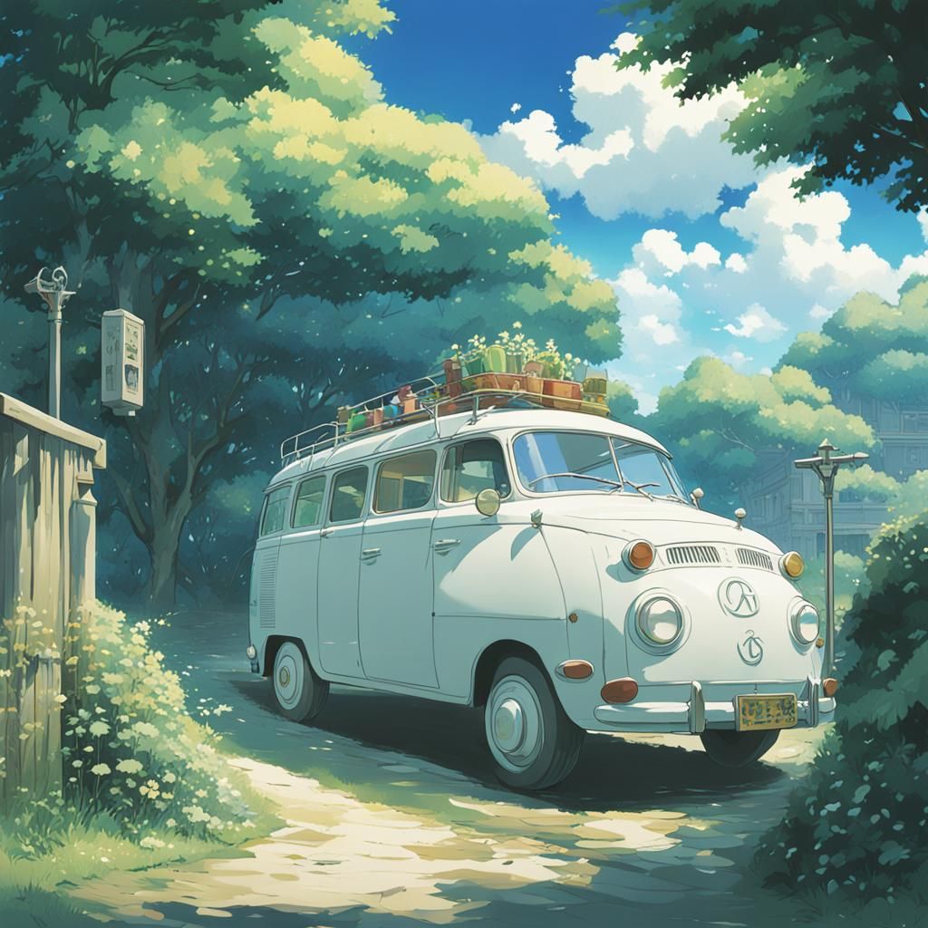 Shimmering Anime Key Visual in Ghibli Style
