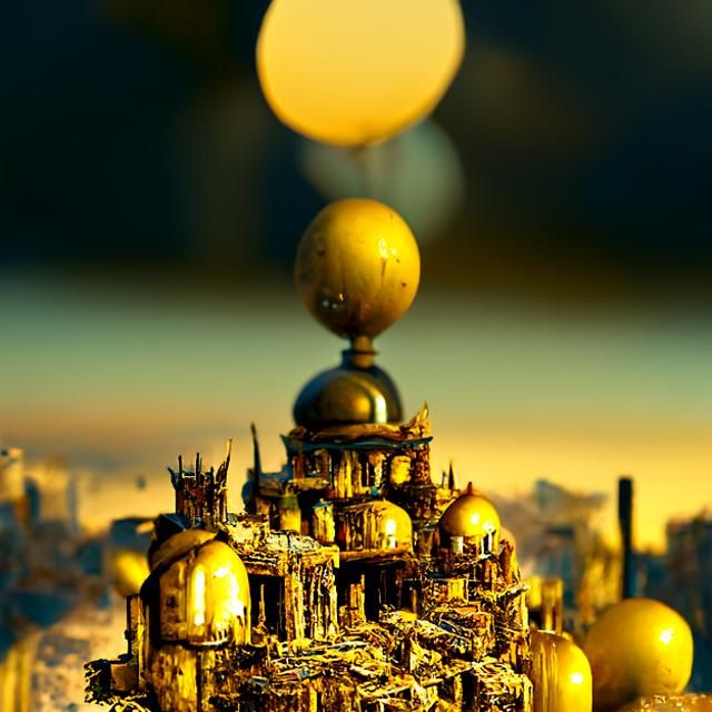 Faded Gold City of Gods in Decline