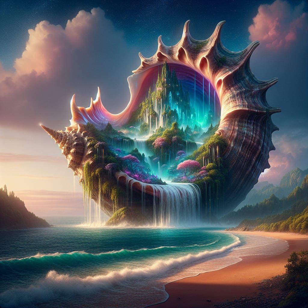 Secret Paradise Inside Colossal Seashell