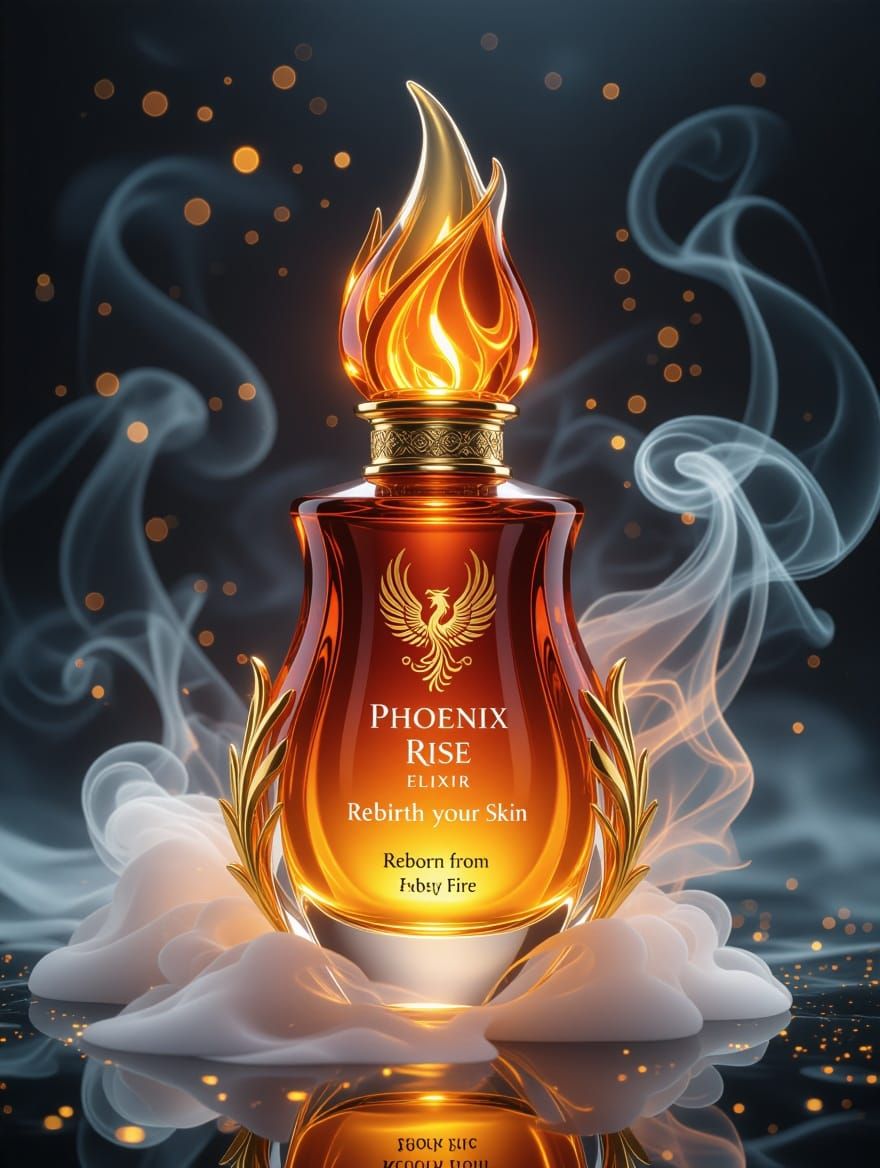 Fantasy Elixir Bottle in Elegant High-Fantasy Style