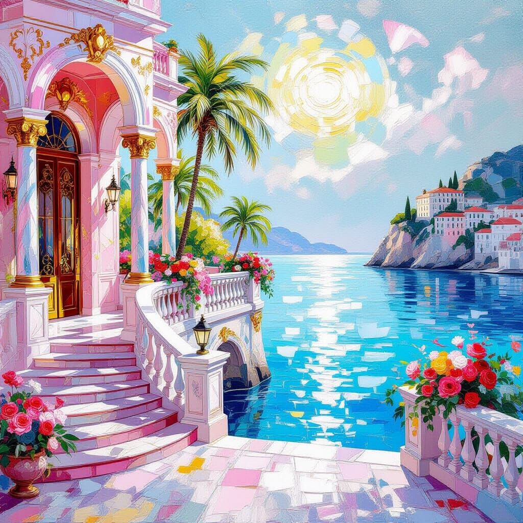 Marble Tiles in Metamodern Style