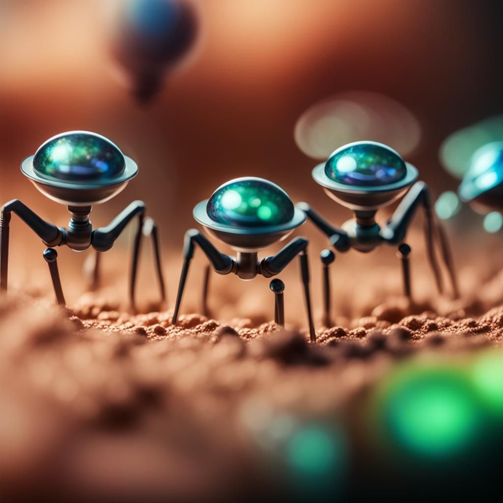 Microscopic View of Little Martians with Ray Tracing