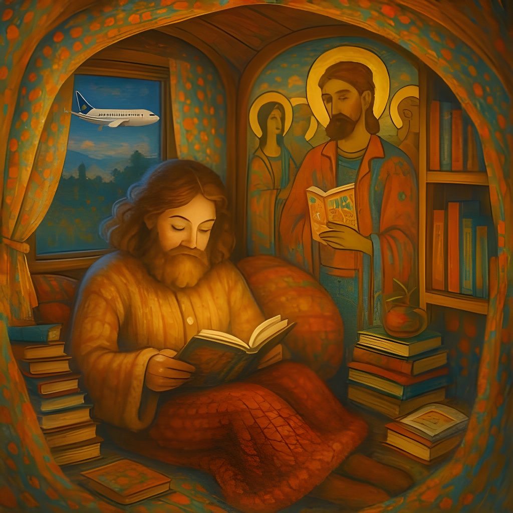 Cozy Reading Nook in a Falling Airbus