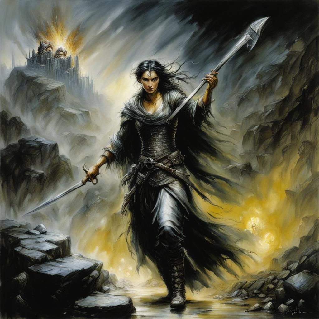 Princess Irene Rescued from Goblins in Oil Painting