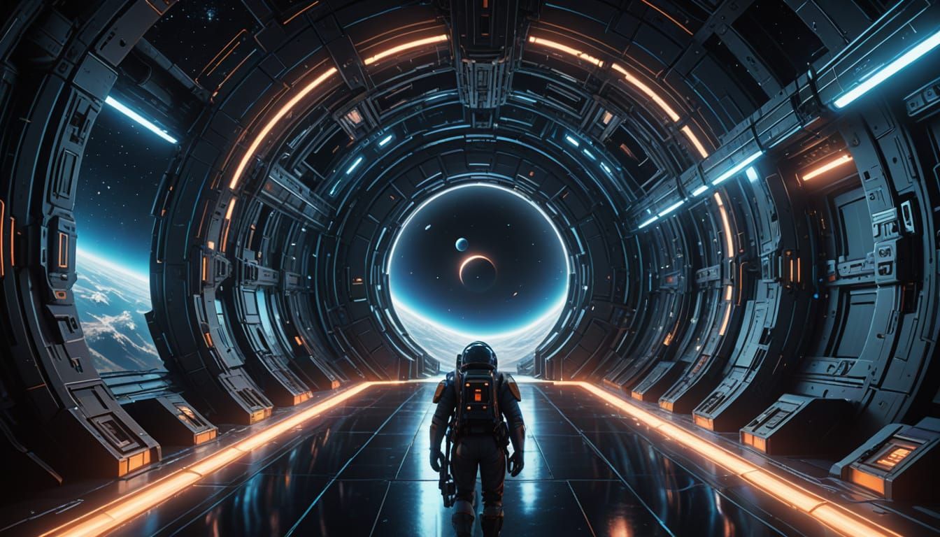 Breathtaking Cinematic Spaceship Wormhole