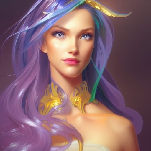 Detailed Winx Portrait in Art Nouveau Style