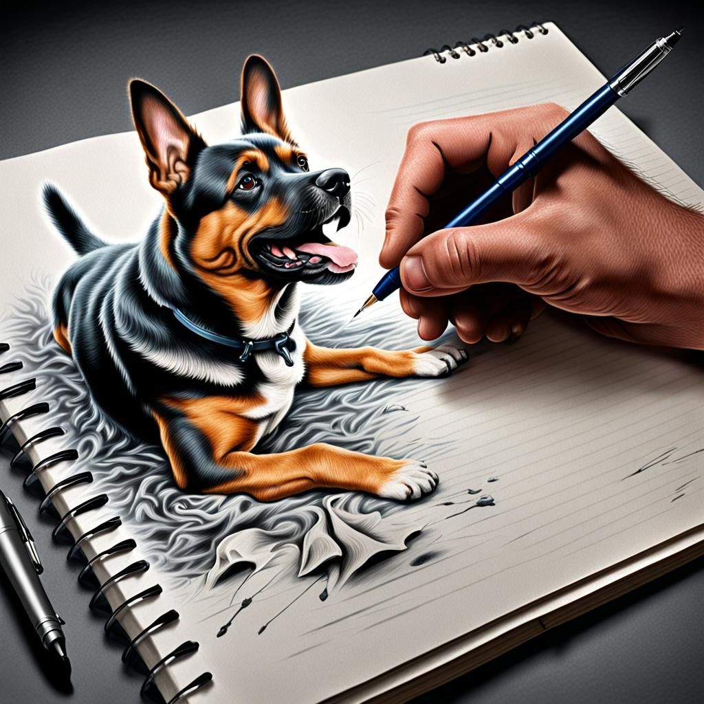 Image: We are painting a dog.