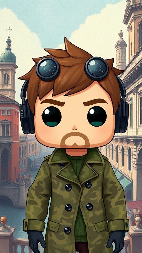 Chibi Cyberpunk Cyborg Shaggy Rogers Portrait