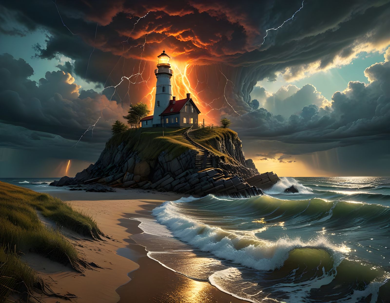 Lighthouse : Odd Stormy Night