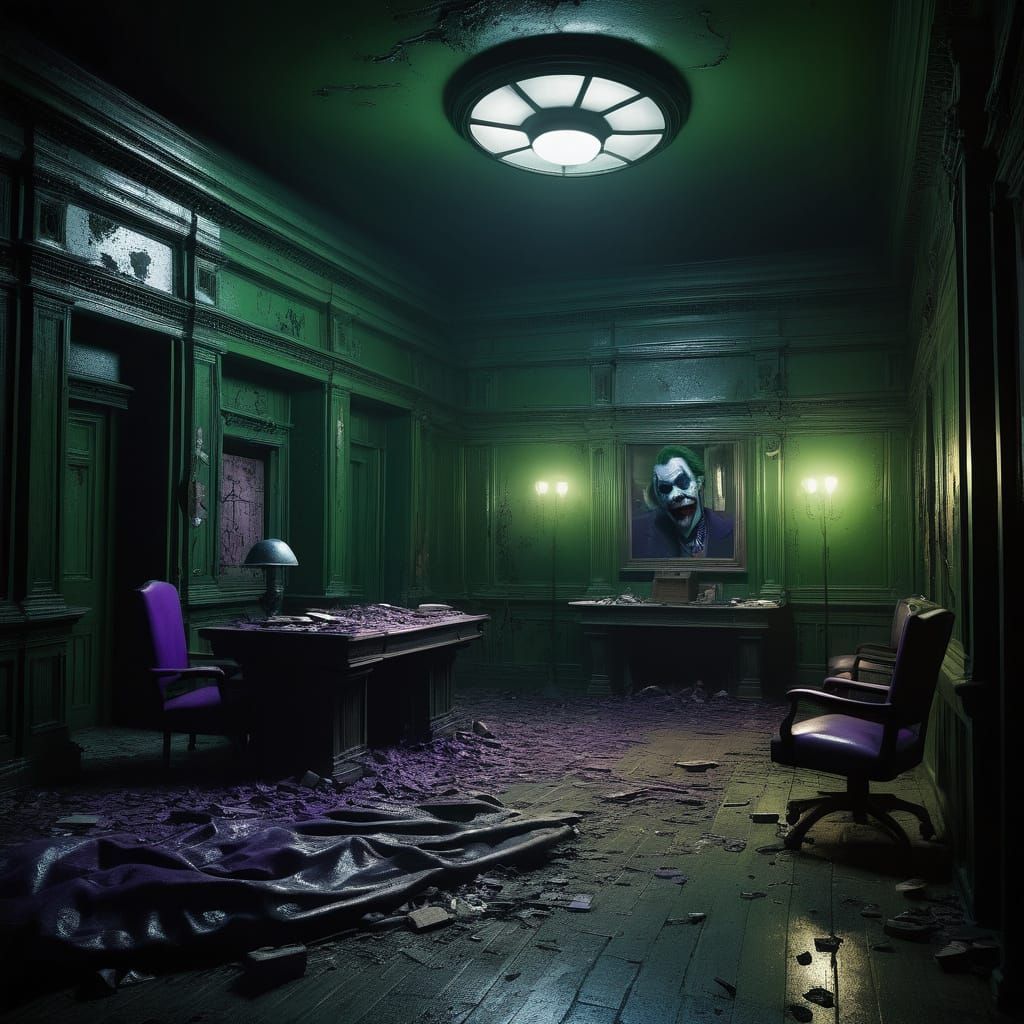 The Joker's Hidden Lair: Dark Fantasy Concept Art