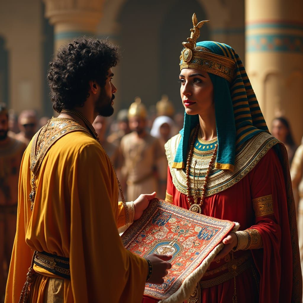 Cleopatra Considers a Magic Carpet: Photorealistic Art