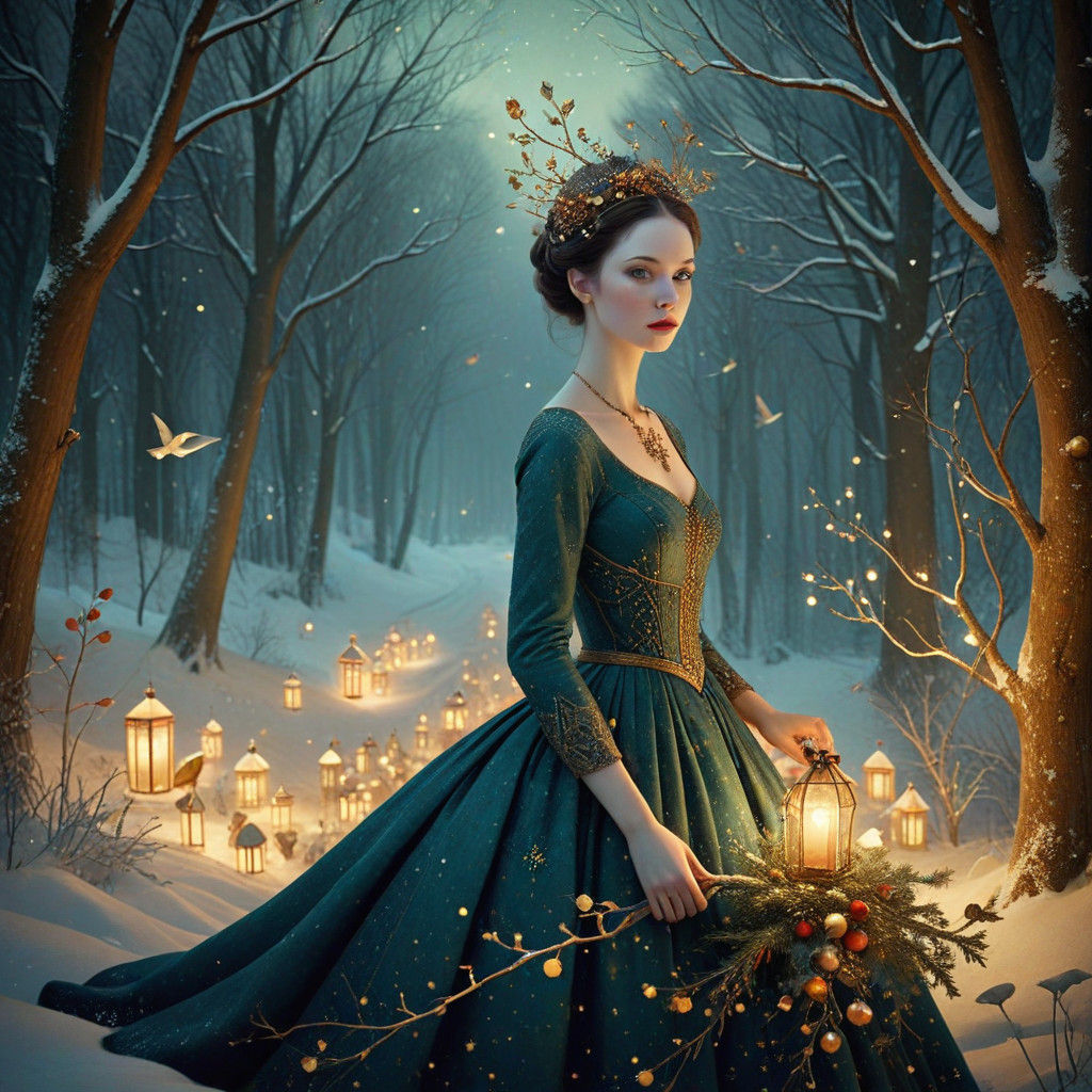 Enchanted Christmas Afternoon in Whimsical Style