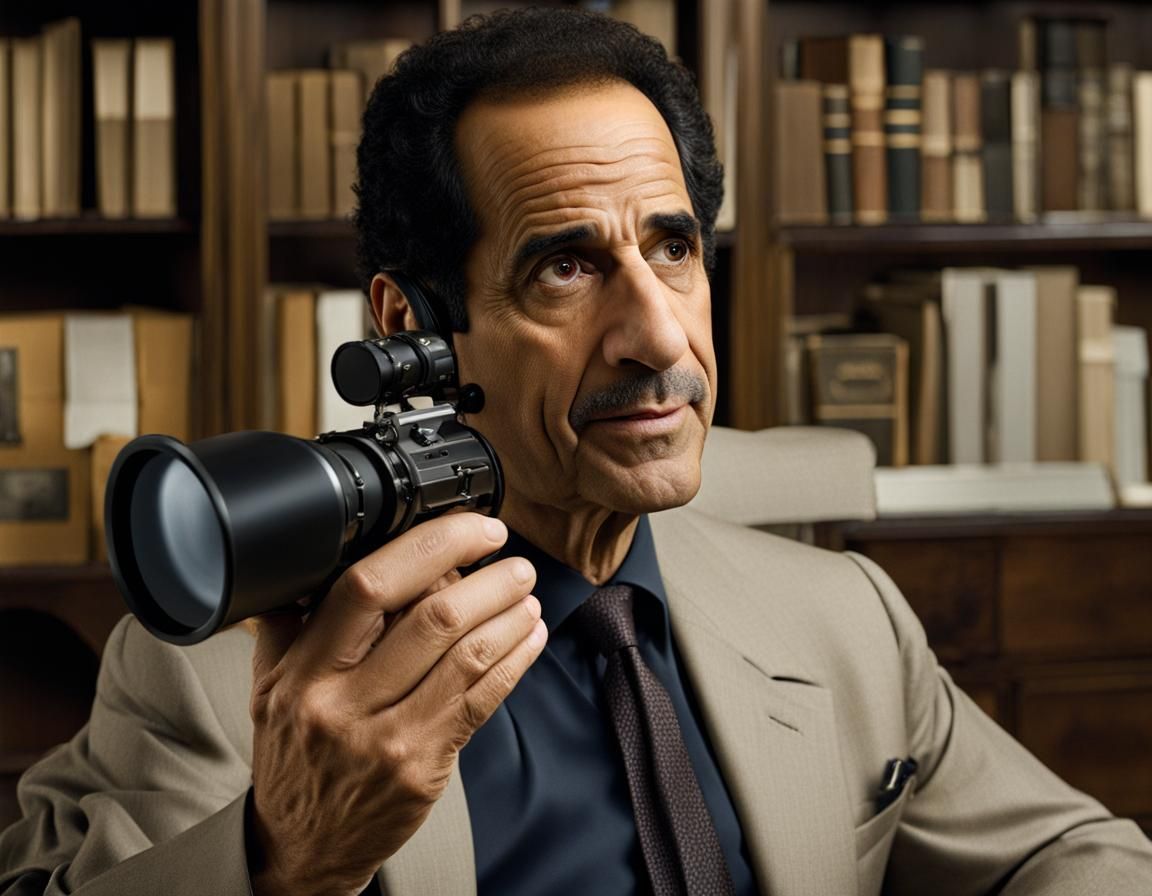 Hyperrealistic Detective Investigates Crime Scene