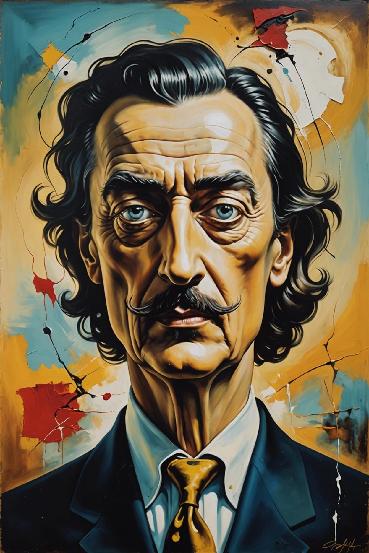 Surreal Portrait Masterpiece in Dali Impressionism Style