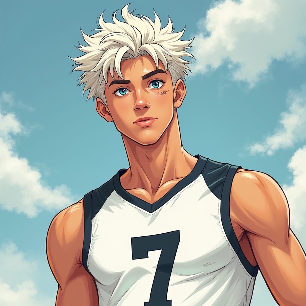 Vibrant Sports Portrait of a Young Volleyball Athlete