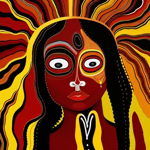 Abstract Faces in Red: An Energetic Surrealist Oil Painting