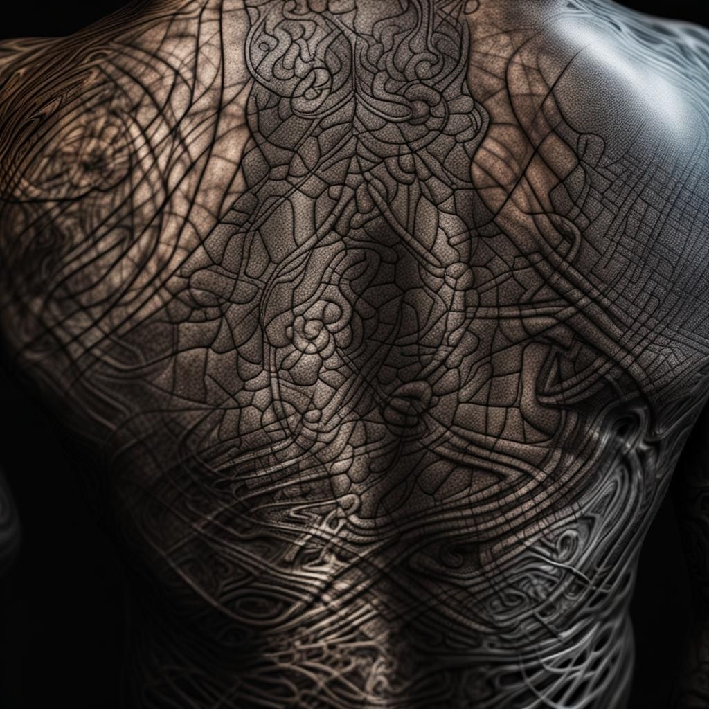 Abstract Asymmetrical Tattoo Art in High Definition